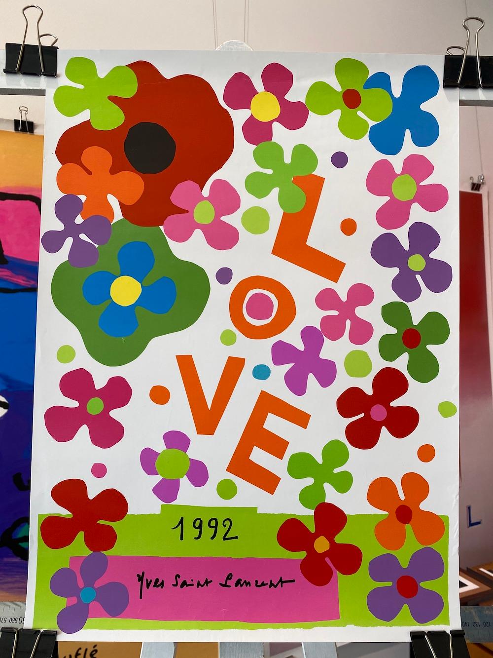 Modern Yves Saint Laurent 'LOVE 1998' Original Vintage Poster   For Sale