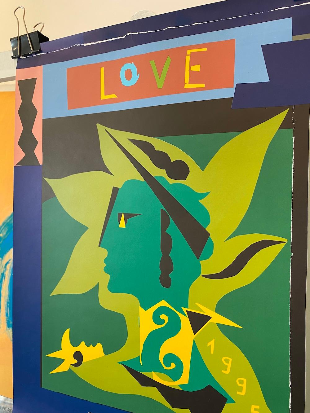 Modern Yves Saint Laurent 'LOVE 1998' Original Vintage Poster For Sale