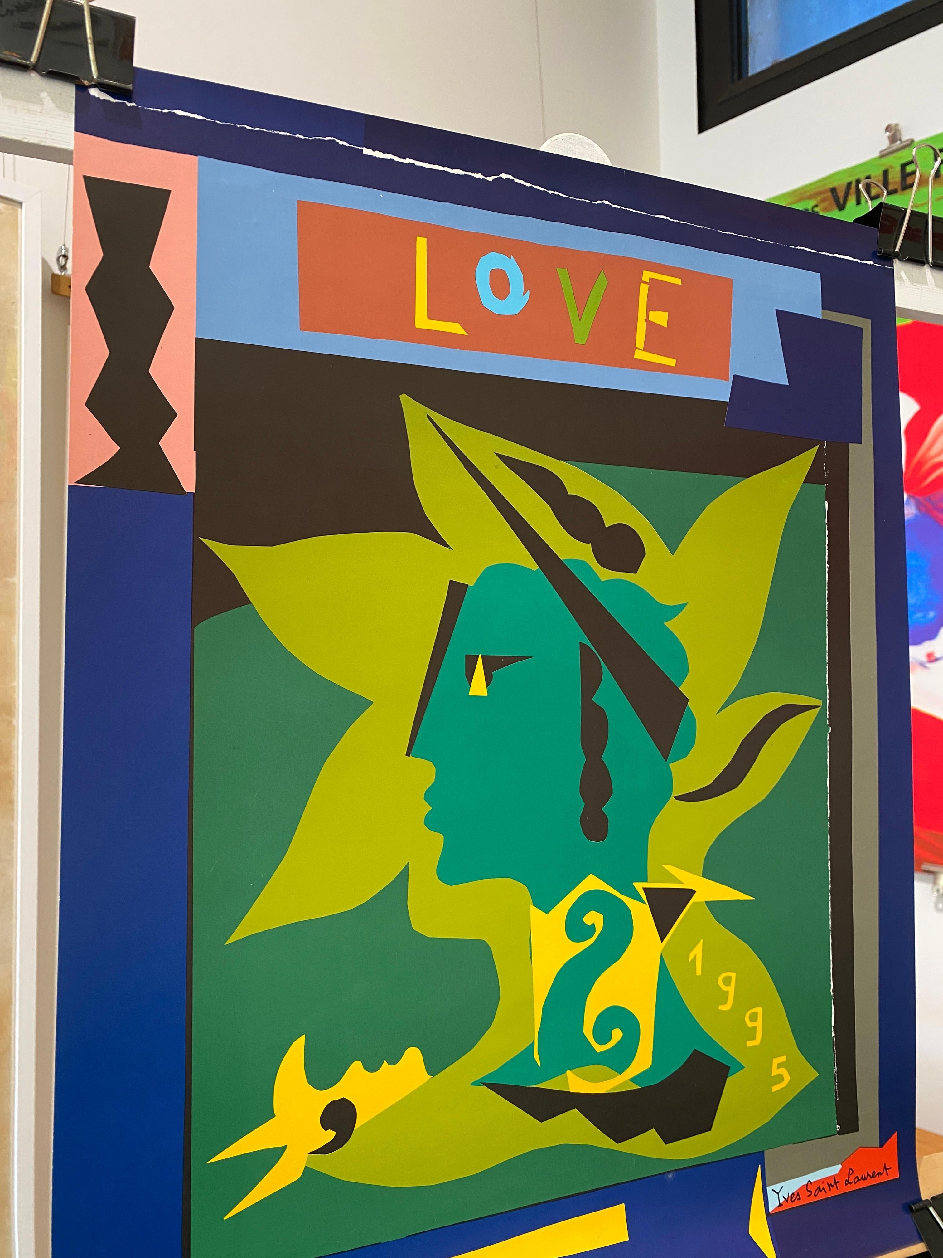 Yves Saint Laurent 'LOVE 1998' Original Vintage Poster For Sale 2
