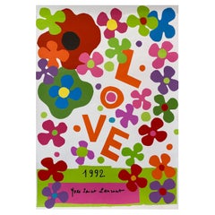 Poster d'epoca originale di Yves Saint Laurent "LOVE 1998".