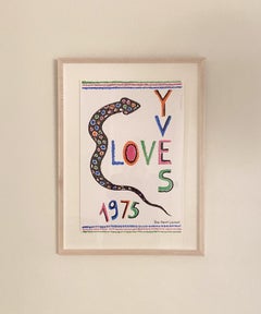 Yves Saint Laurent Cartel litografía "Amor", 1975