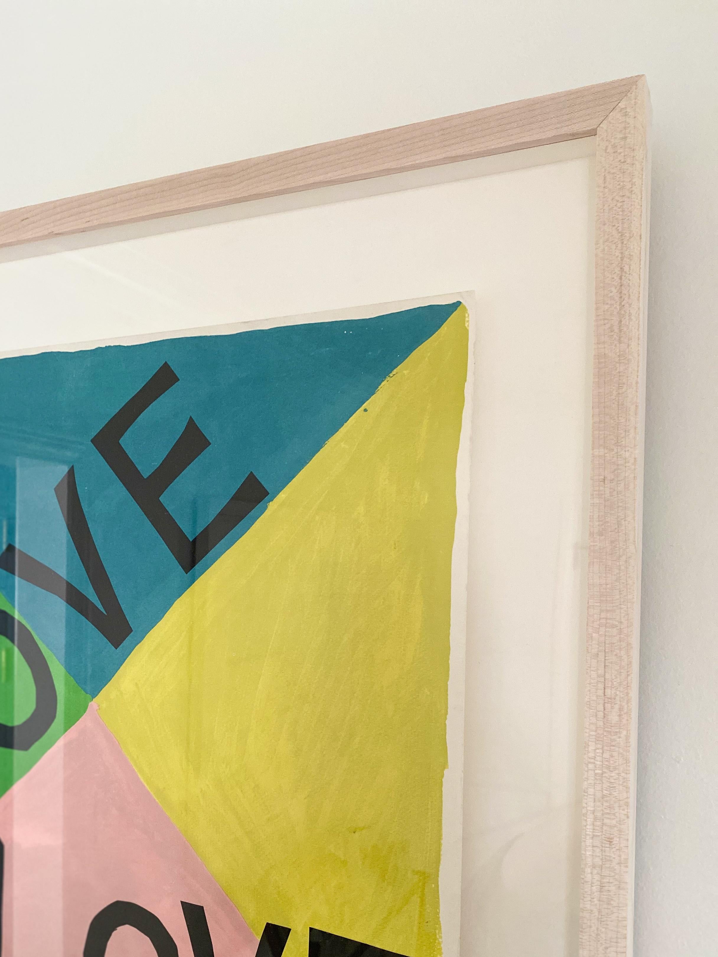Yves Saint Laurent „Love“ Lithografie-Poster:: 1981 im Zustand „Gut“ in Los Angeles, CA