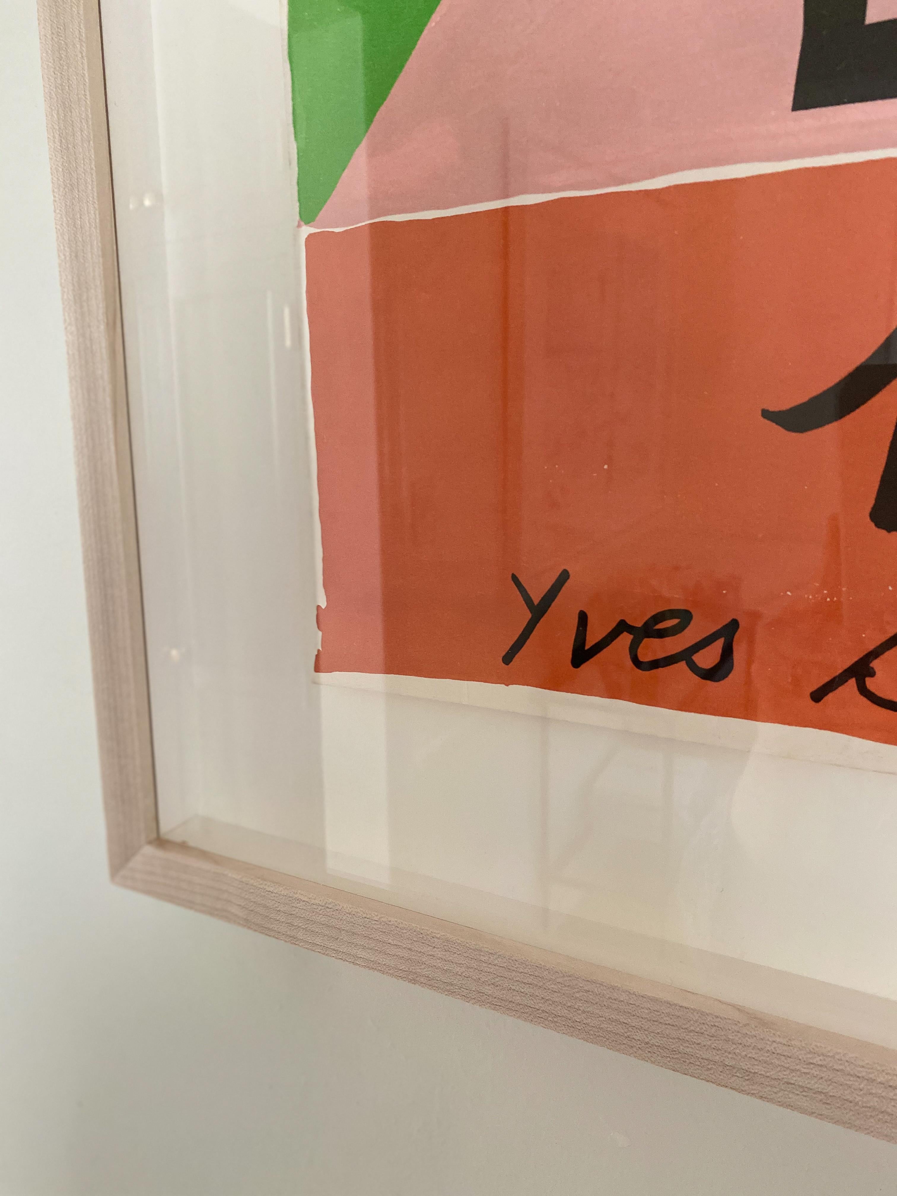 Yves Saint Laurent „Love“ Lithografie-Poster:: 1981 (Ahornholz)