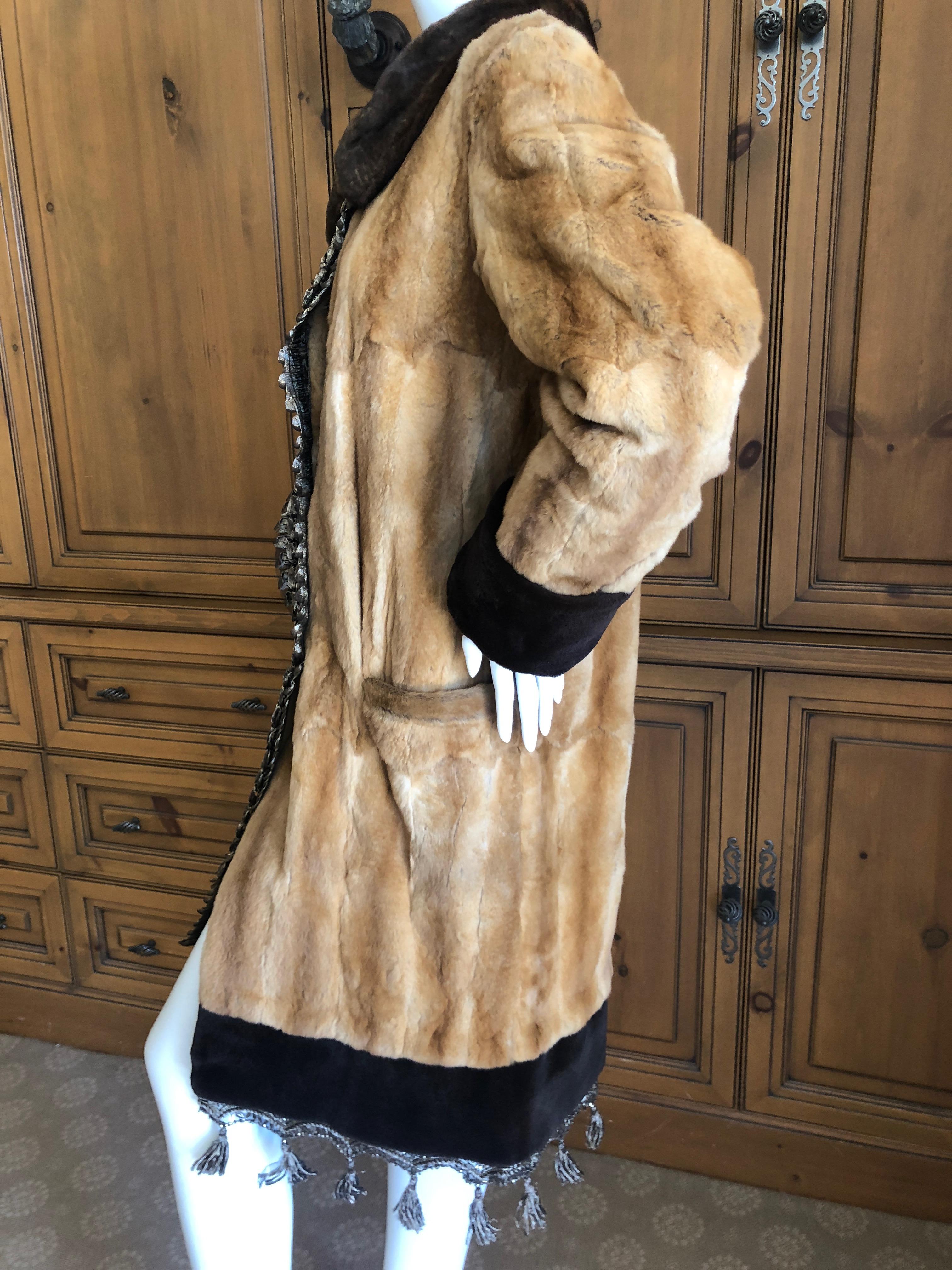 Yves Saint Laurent Luxurious Embellished Chinchilla Fur Coat For Sale 9