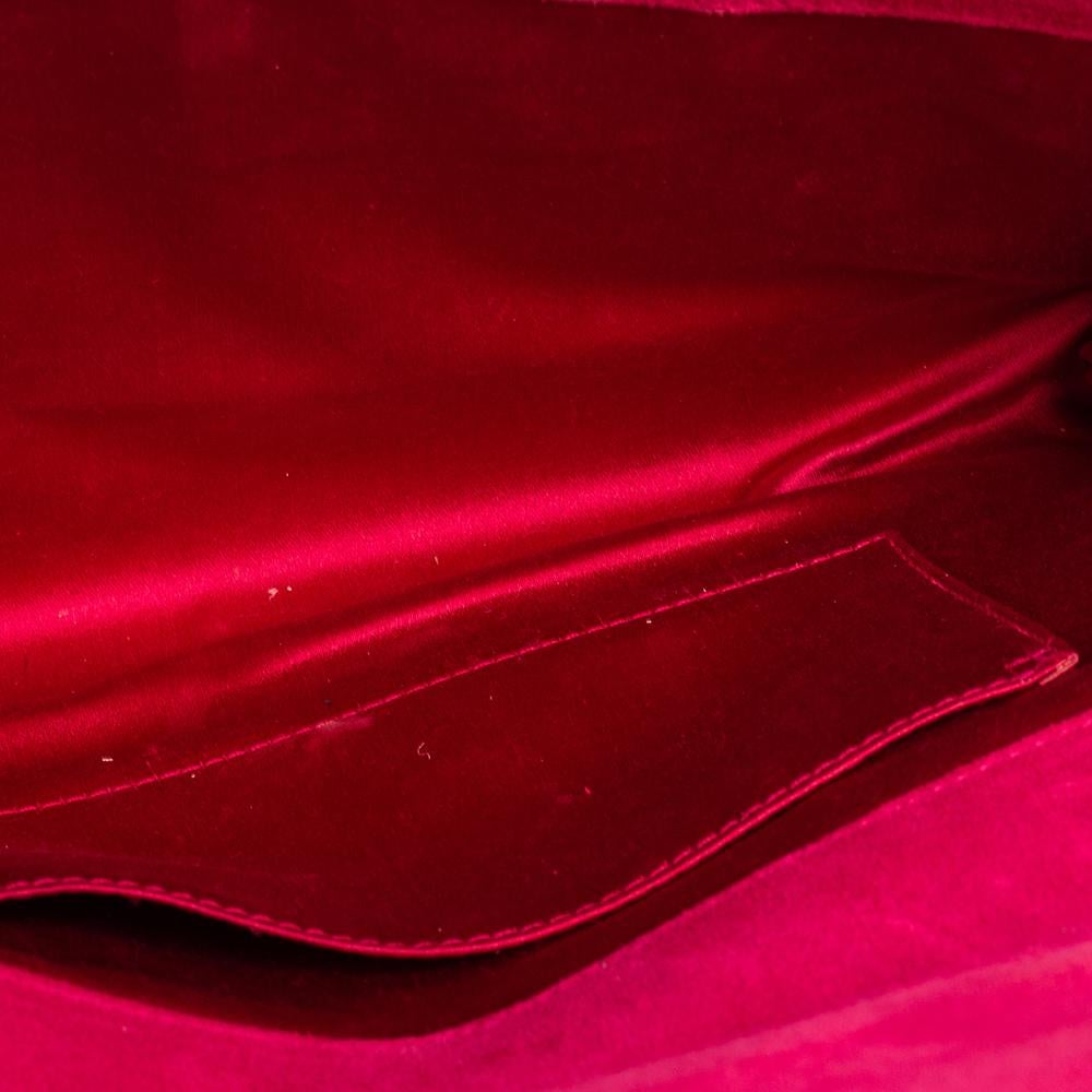 Yves Saint Laurent Magenta Patent Leather Belle De Jour Flap Clutch 6