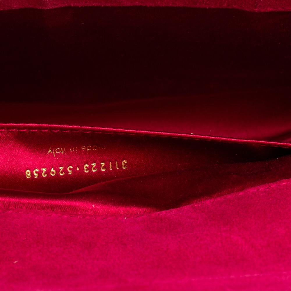 Yves Saint Laurent Magenta Patent Leather Belle De Jour Flap Clutch 7