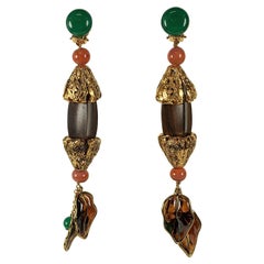 Pendientes de opio chino Maison Gripoix Yves Saint Laurent