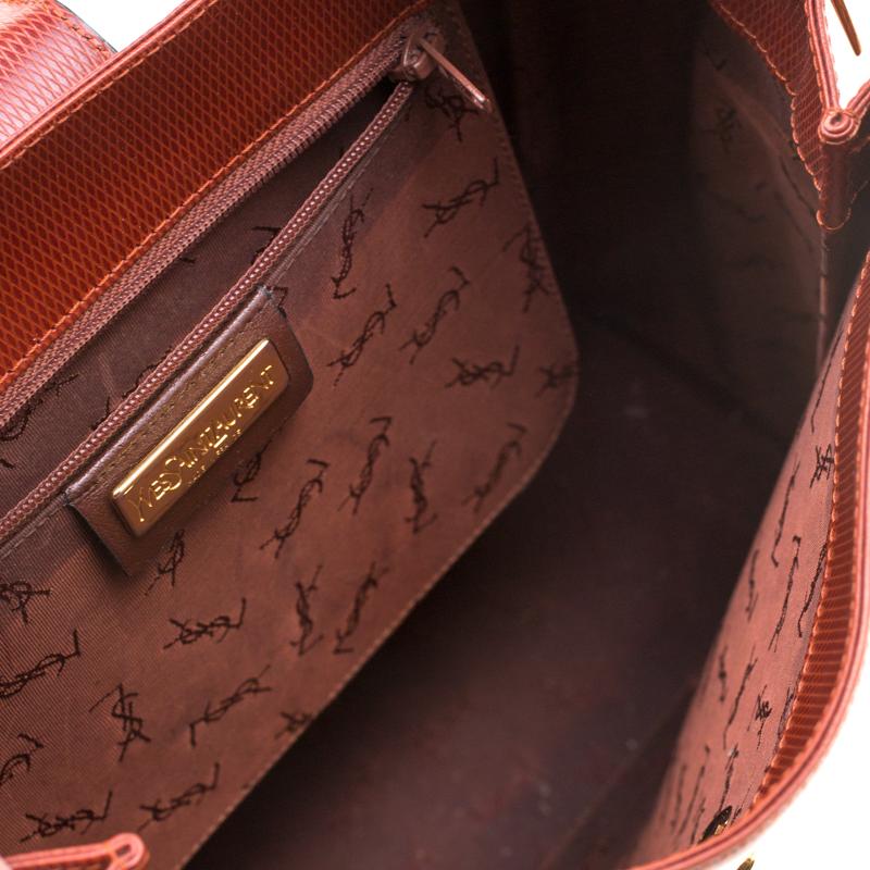Yves Saint Laurent Maroon Leather Shoulder Bag 1