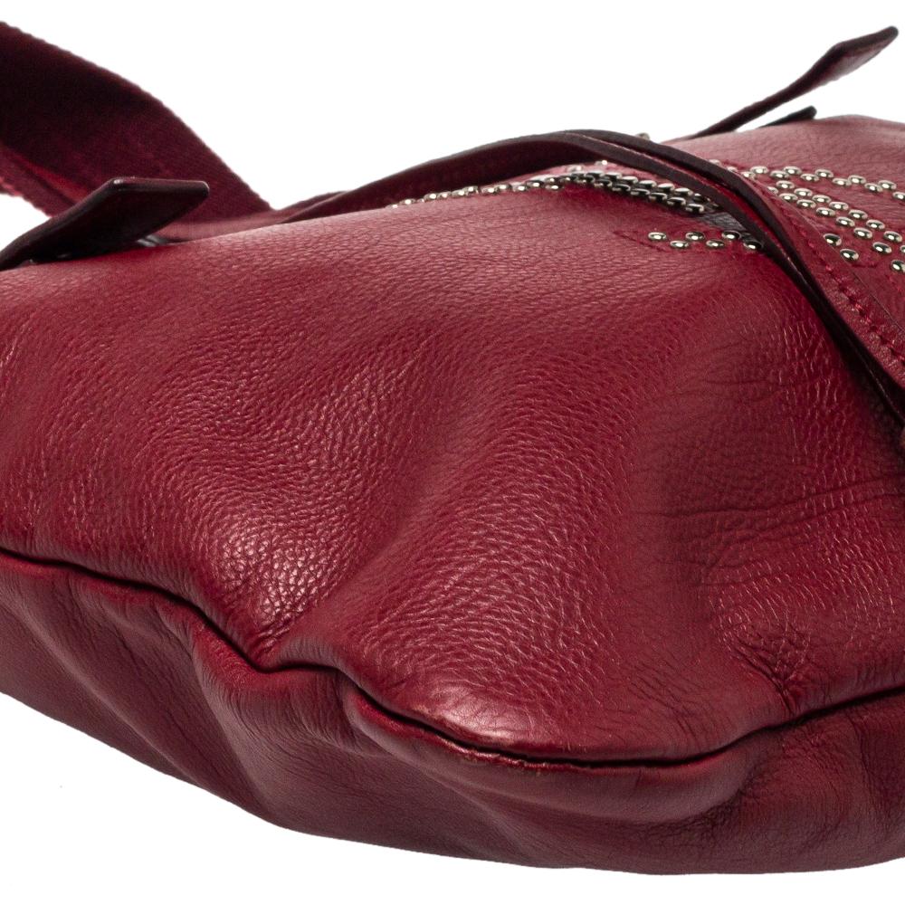 Yves Saint Laurent Maroon Leather Small Kahala Drawstring Tote 2