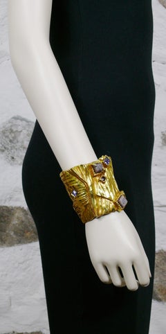 Yves Saint Laurent Massive Jewelled Arty Cuff Bracelet