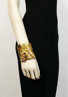 Yves Saint Laurent Massive Jewelled Arty Cuff Bracelet