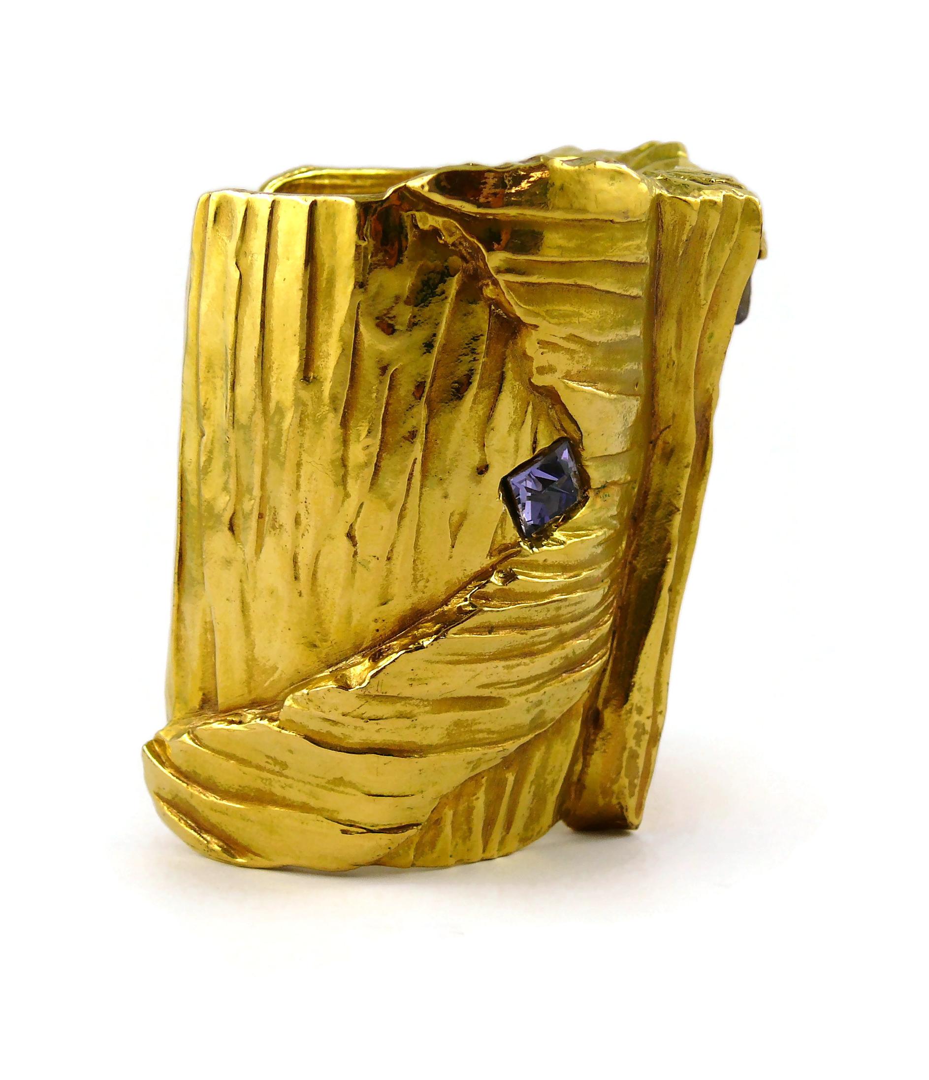 Yves Saint Laurent Massive Jewelled Arty Manschettenarmband mit Juwelen Damen im Angebot