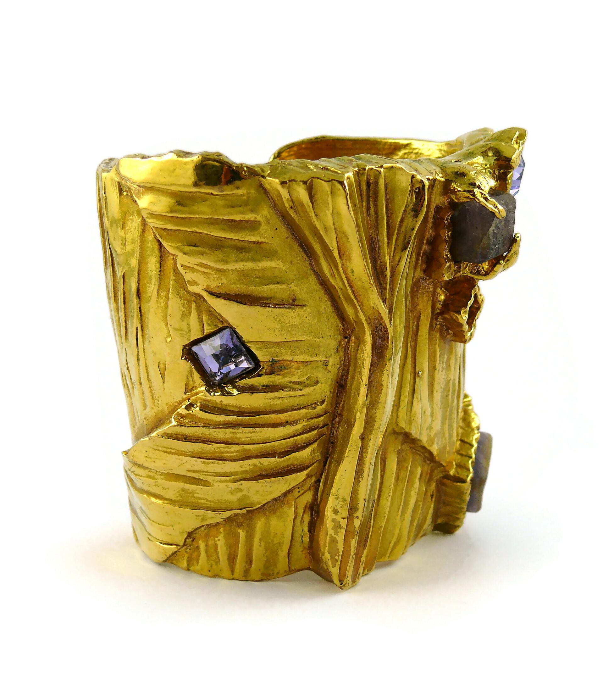 Yves Saint Laurent Massive Jewelled Arty Manschettenarmband mit Juwelen im Angebot 1
