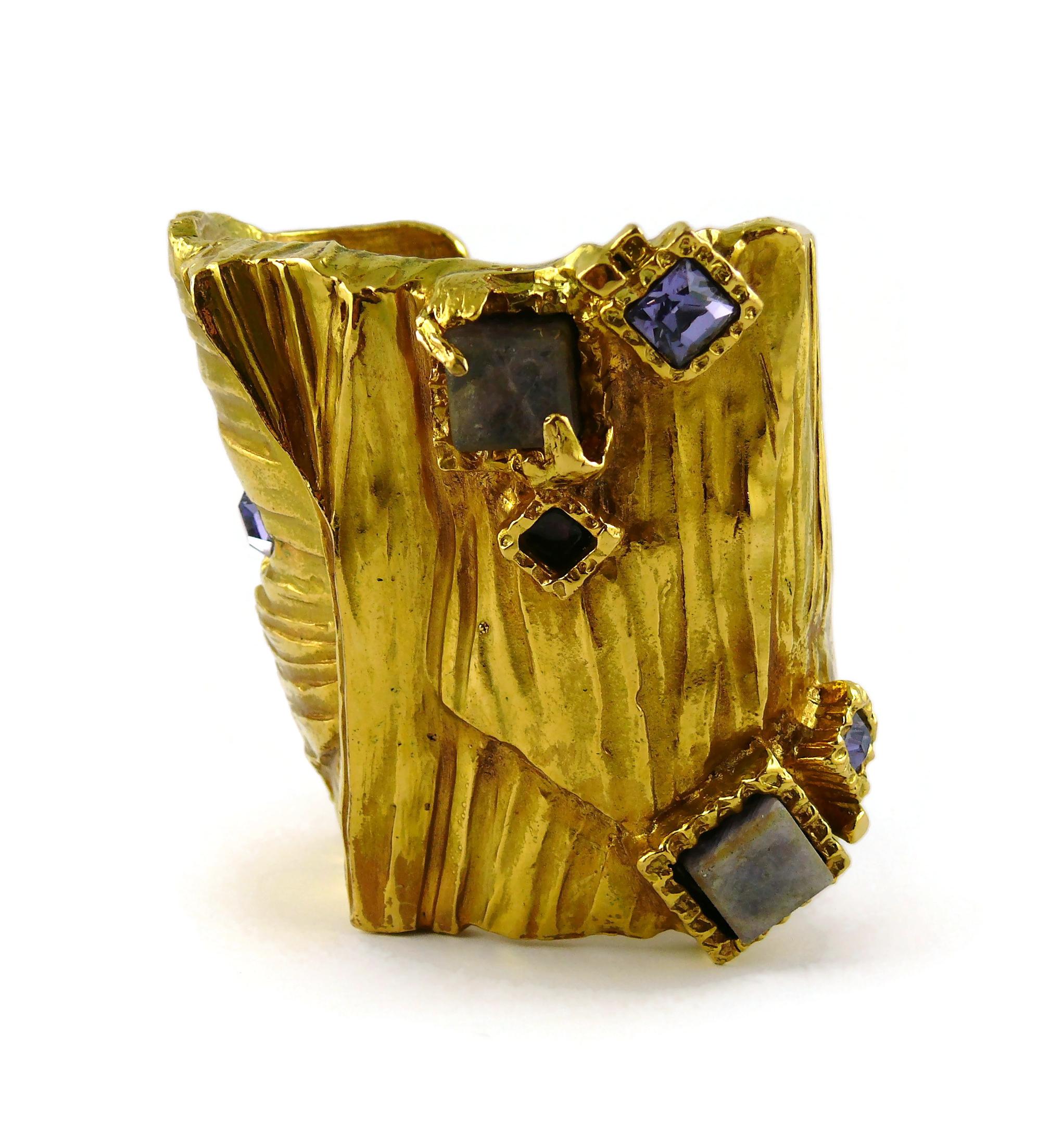 Yves Saint Laurent Massive Jewelled Arty Manschettenarmband mit Juwelen im Angebot 2