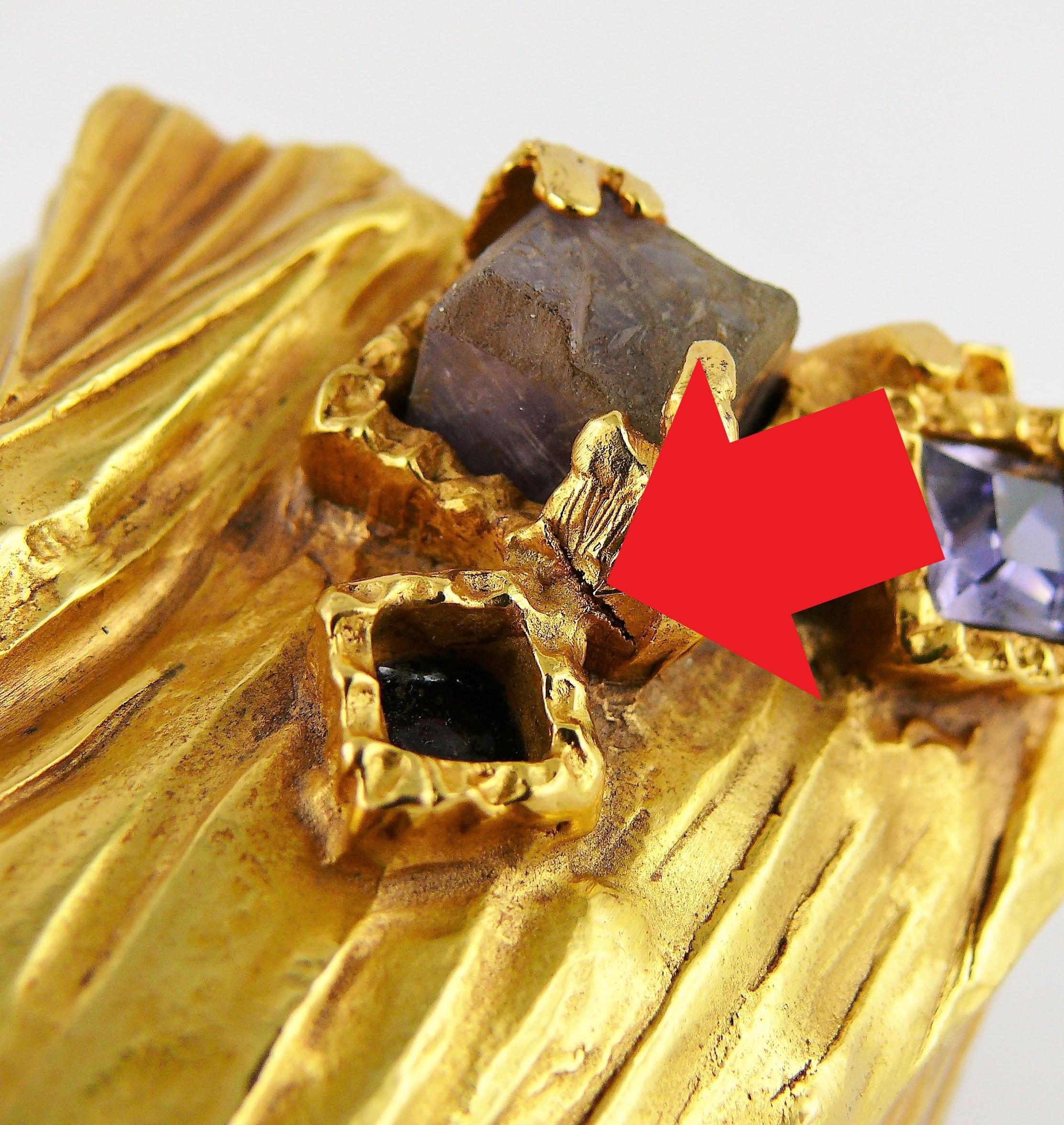 Yves Saint Laurent Massive Jewelled Arty Cuff Bracelet 3