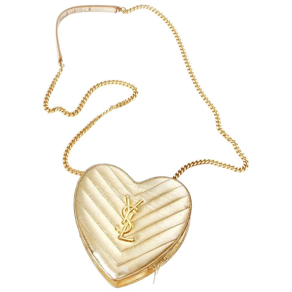 Yves Saint Laurent Matelasse Chevron Heart Bag