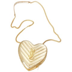 Yves Saint Laurent Matelasse Chevron Heart Bag