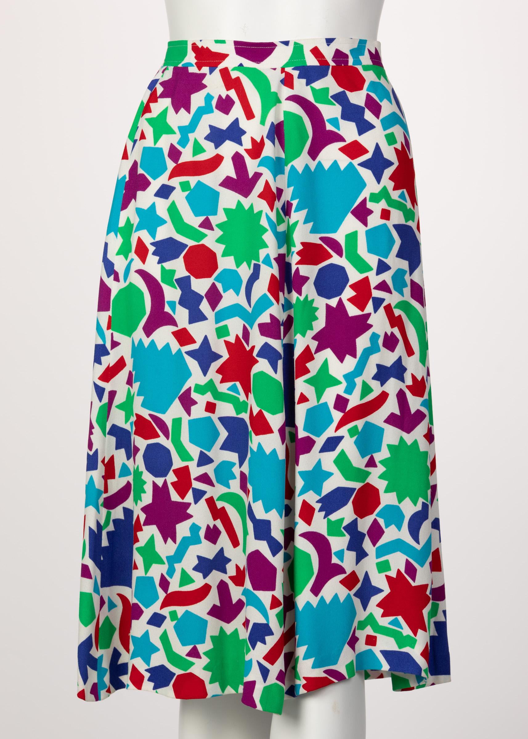 Gray Yves Saint Laurent Matisse Inspired Skirt