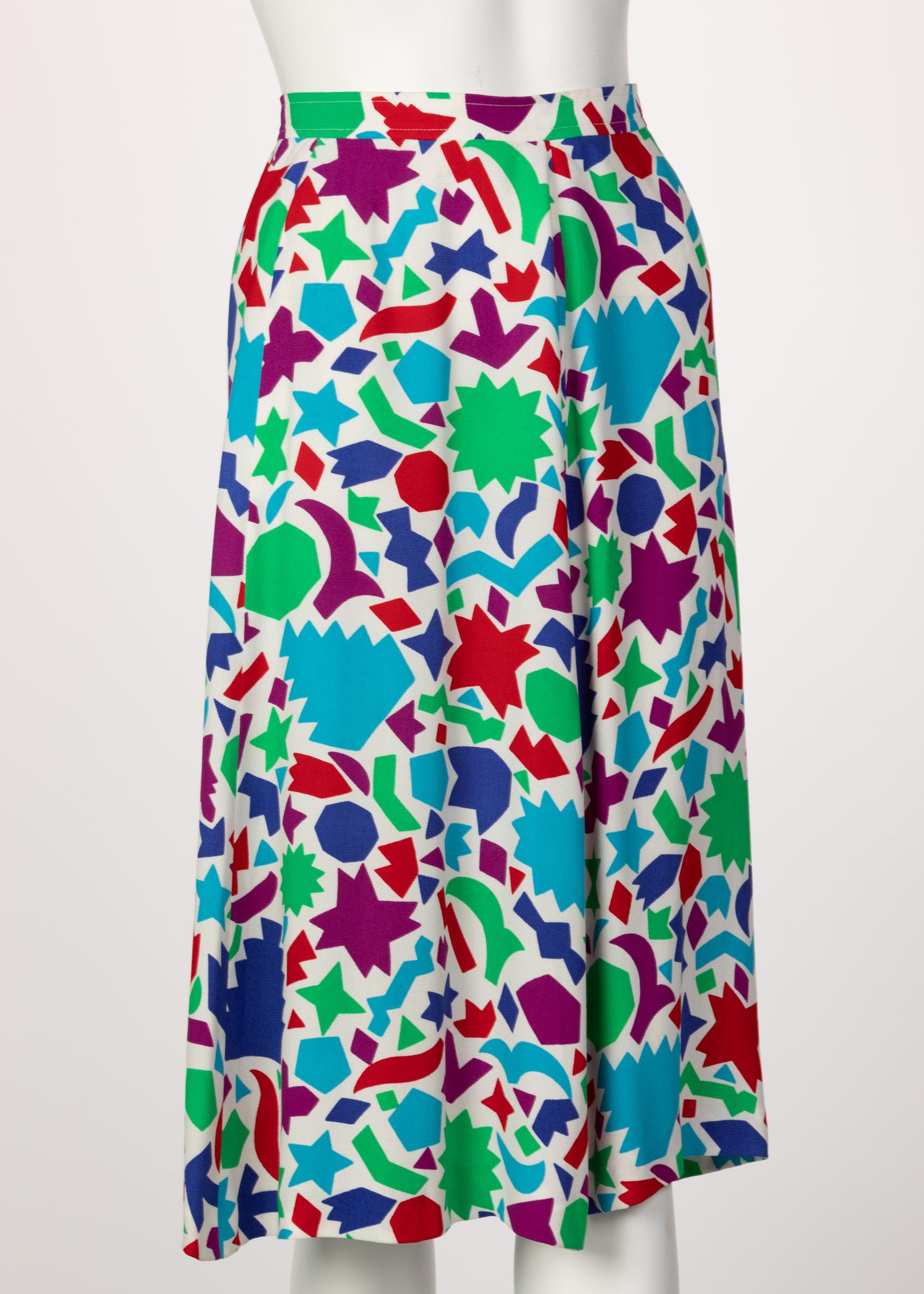 Yves Saint Laurent Matisse Inspired Skirt In Excellent Condition In Boca Raton, FL