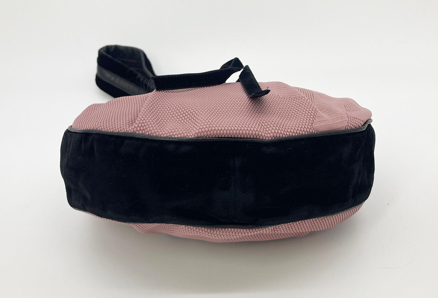 Yves Saint Laurent Mauve Rive Gauche Umhängetasche aus Segeltuch im Angebot 1