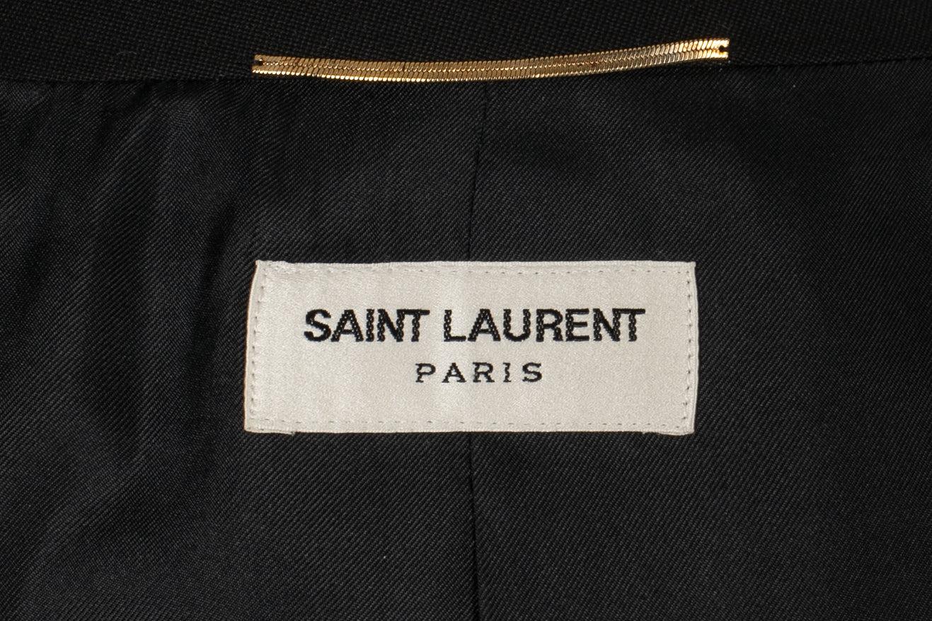 Yves Saint Laurent Men Pant Suit with Black Satin Reverse For Sale 5