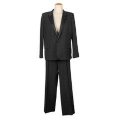 Yves Saint Laurent Men Pant Suit with Black Satin Reverse