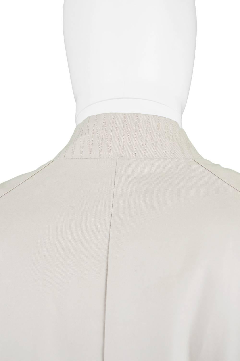 Yves Saint Laurent Men's Beige Cotton Single Breasted YSL Safari Jacket  1
