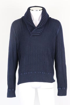 Yves Saint Laurent Men's Cable Knit Cashmere Sweater Xlarge