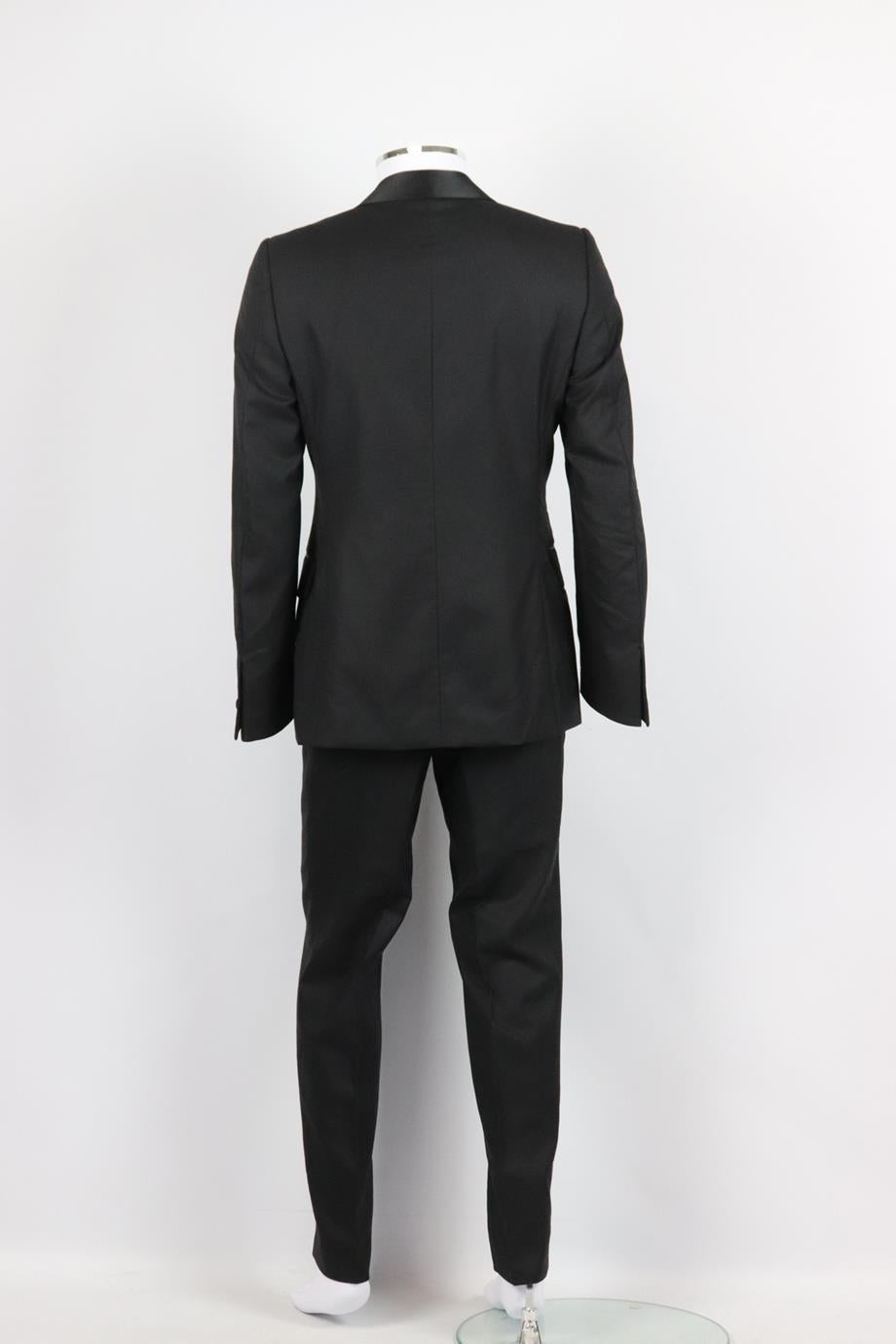 Yves Saint Laurent Men's Satin Trimmed Wool Two Piece Suit It 50 Uk/us Chest 40 1