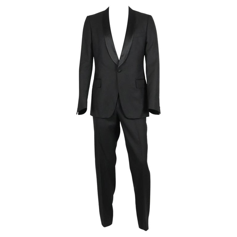 Yves Saint Laurent Men's Satin Trimmed Wool Two Piece Suit It 50 Uk/us