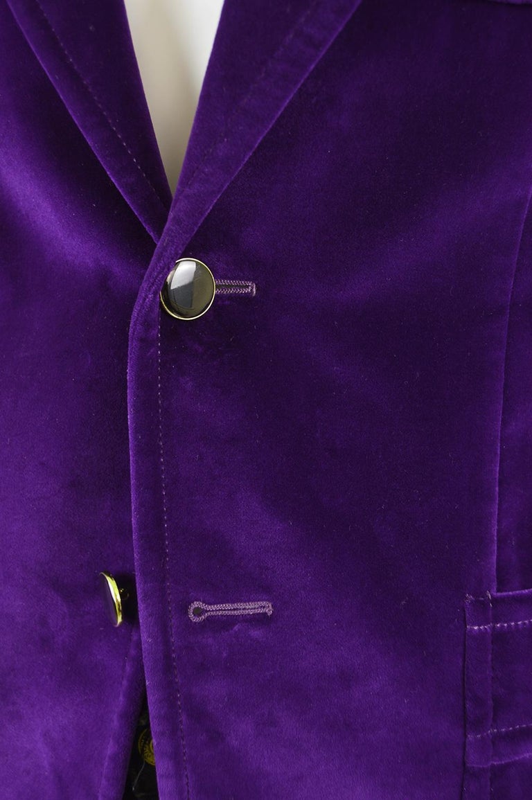 Yves Saint Laurent Men's YSL Deep Purple Velvet Evening Dinner Jacket
