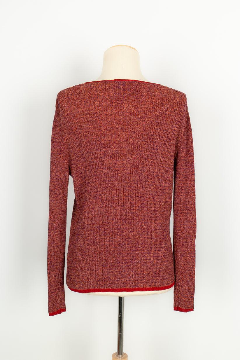 Marron Pull en laine et viscose mérinos Yves Saint Laurent en vente