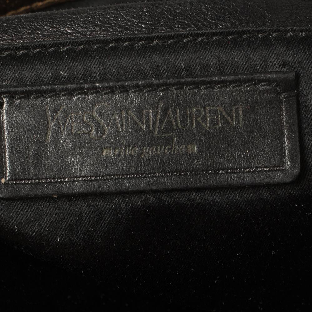 Yves Saint Laurent Metallic Bronze Leather Sac Bow Hobo 2