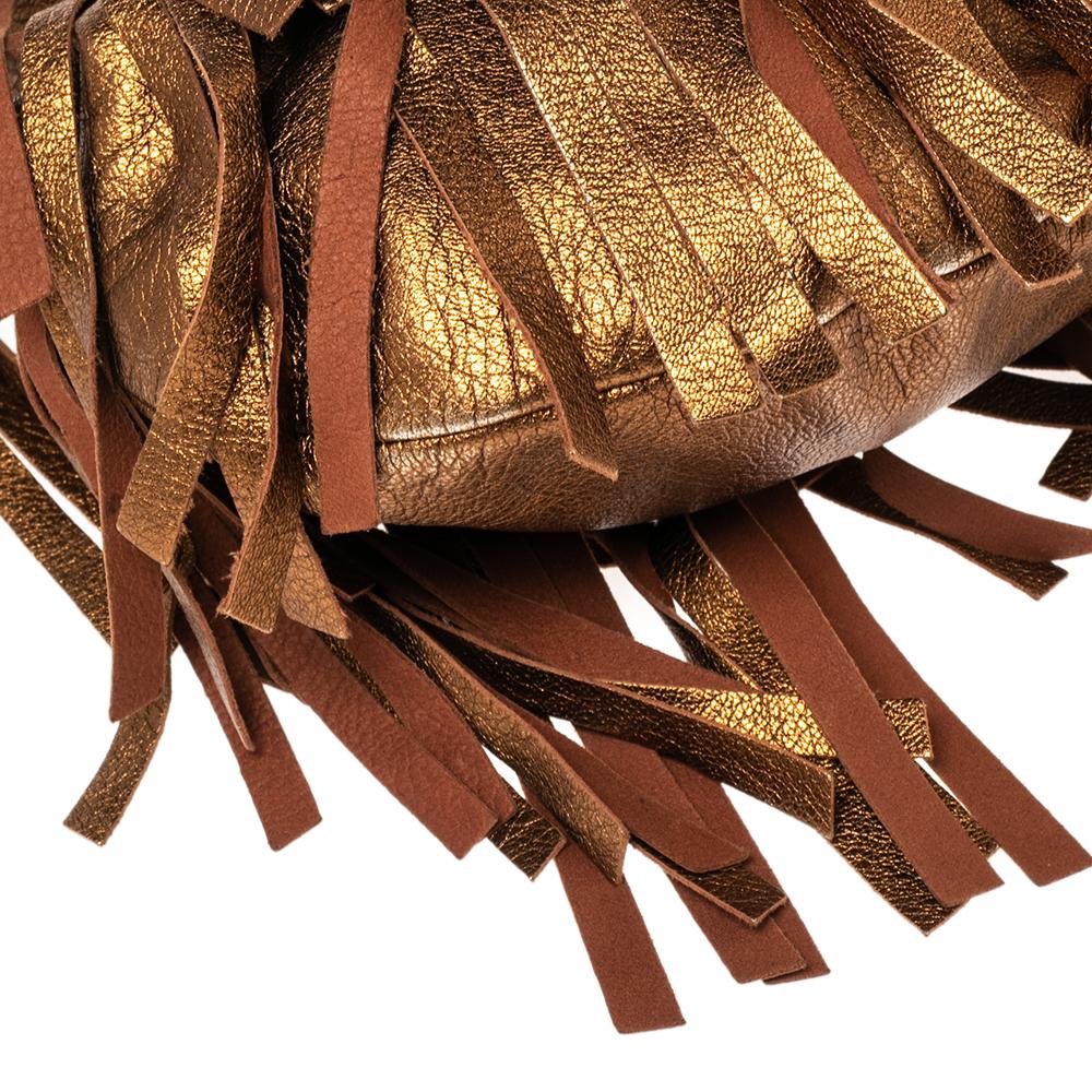 La Boheme Hobo aus braunem Metallic-Leder von Yves Saint Laurent 5