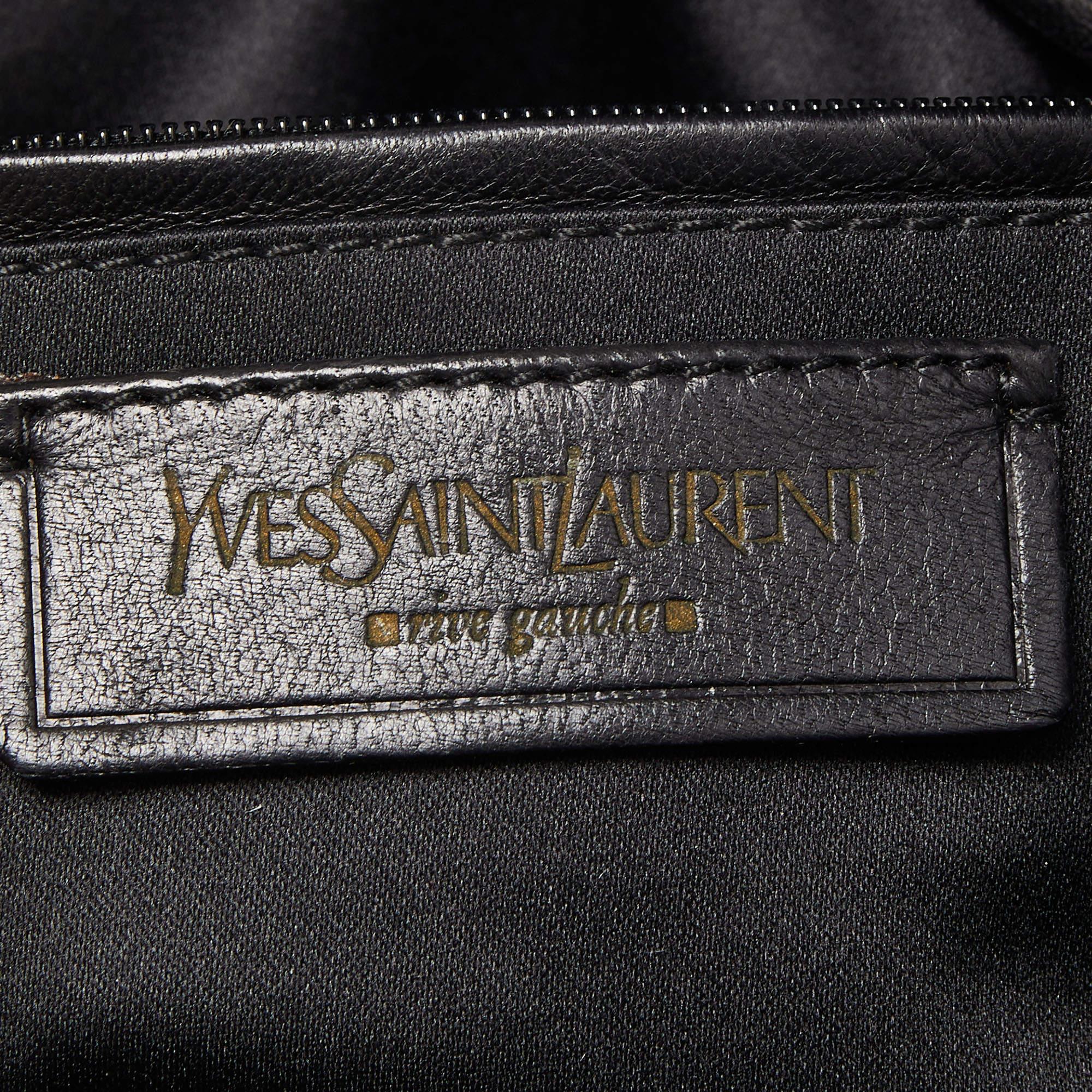 Yves Saint Laurent Metallic Brown Leather La Boheme Hobo 6