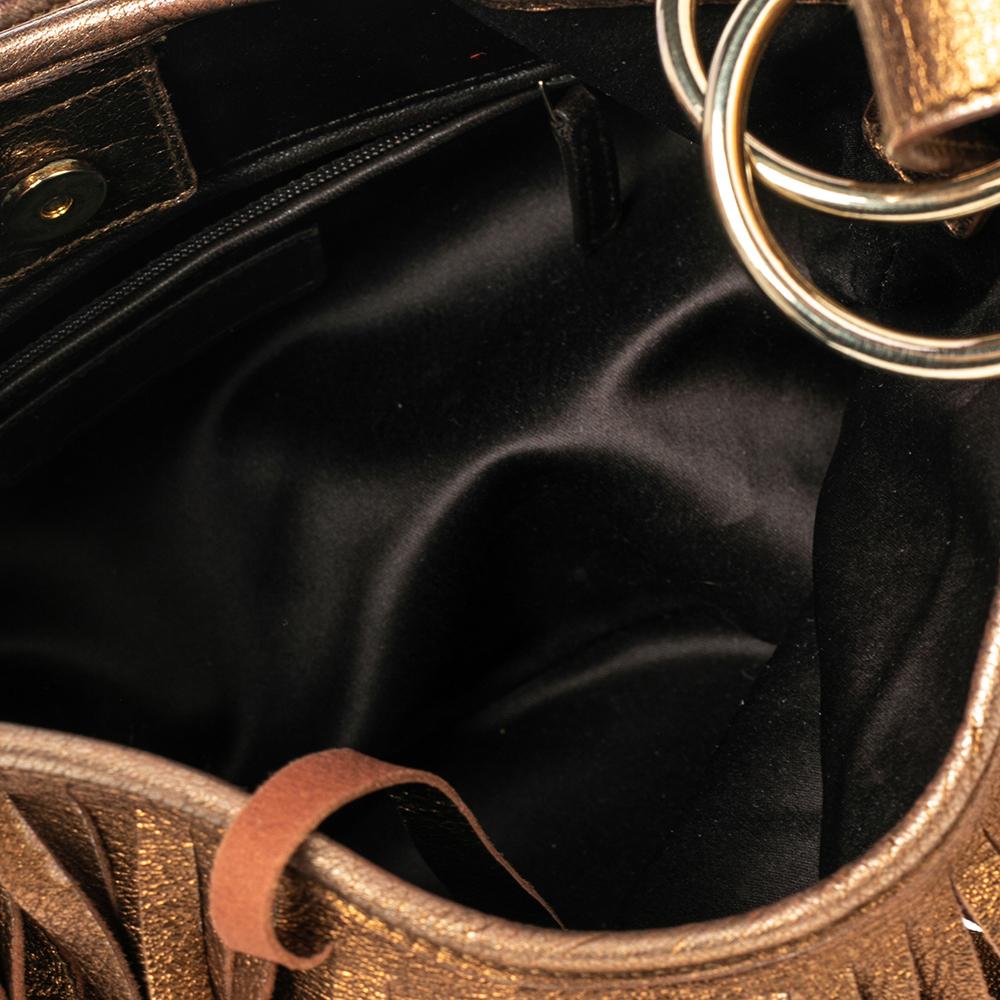 La Boheme Hobo aus braunem Metallic-Leder von Yves Saint Laurent 1