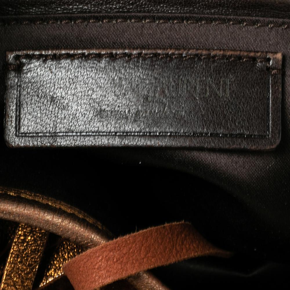La Boheme Hobo aus braunem Metallic-Leder von Yves Saint Laurent 2