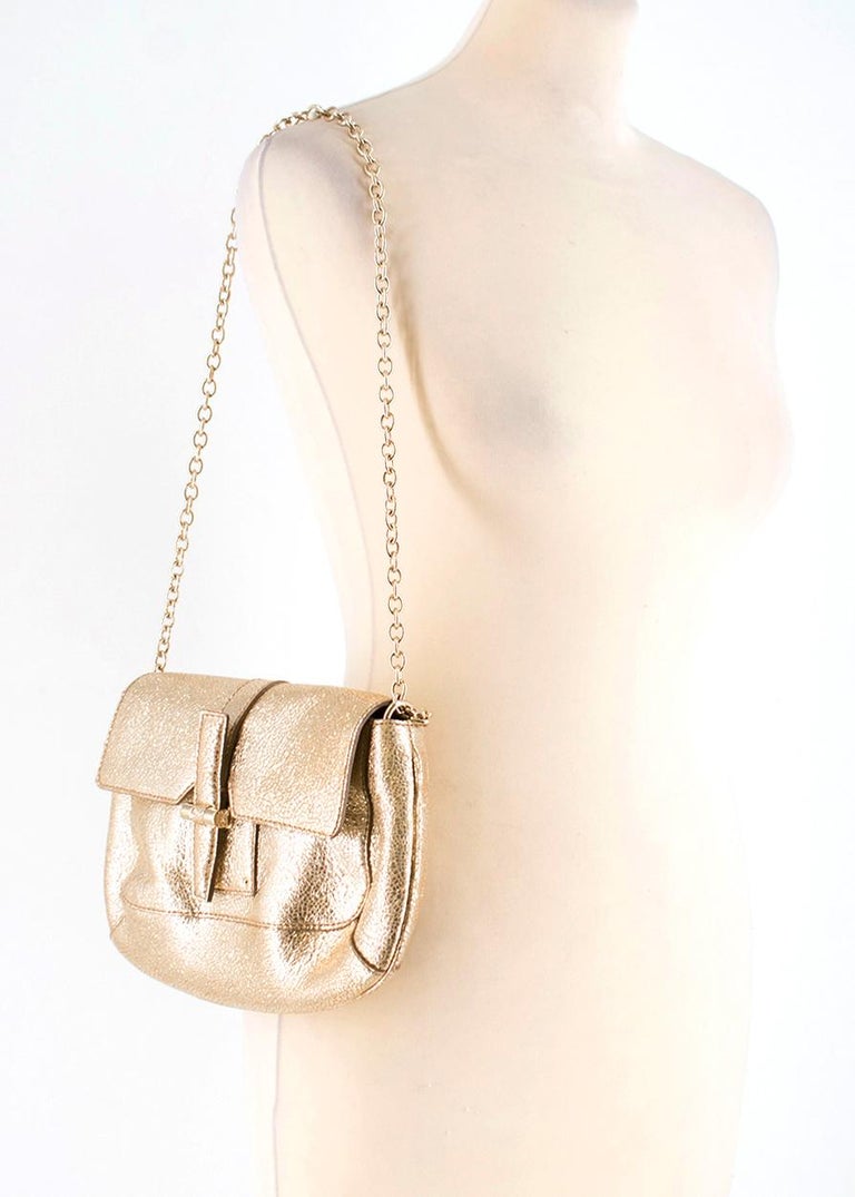 Yves Saint Laurent Metallic Gold Handbag at 1stDibs