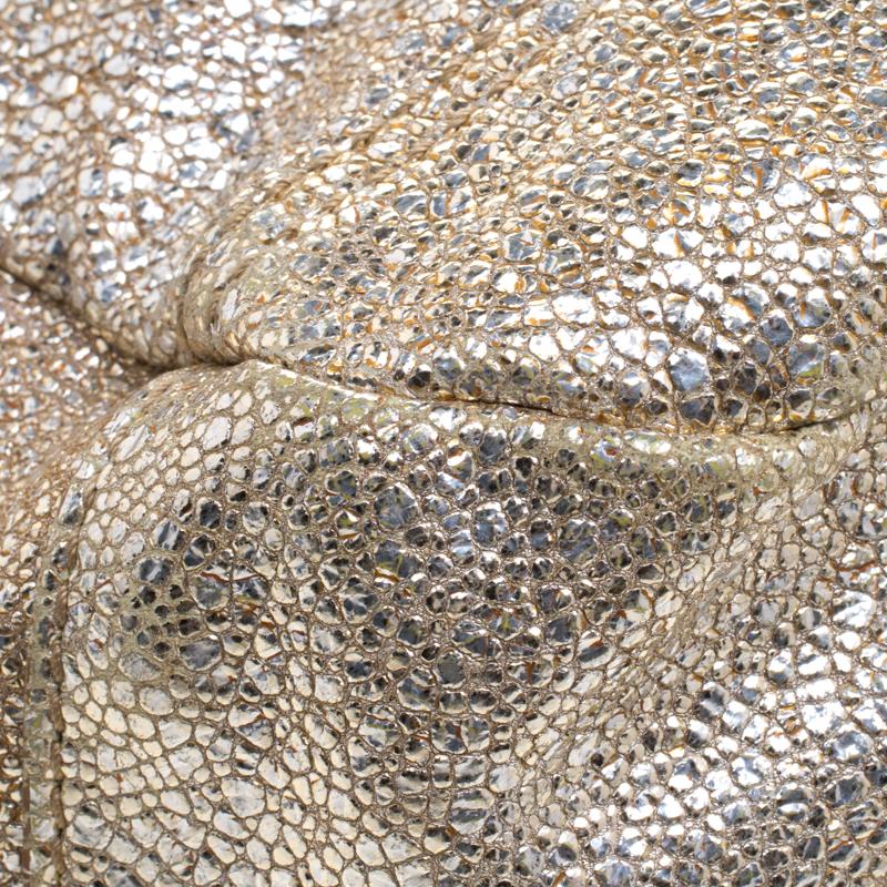 Yves Saint Laurent Metallic Gold Leather Besace Shoulder Bag 6