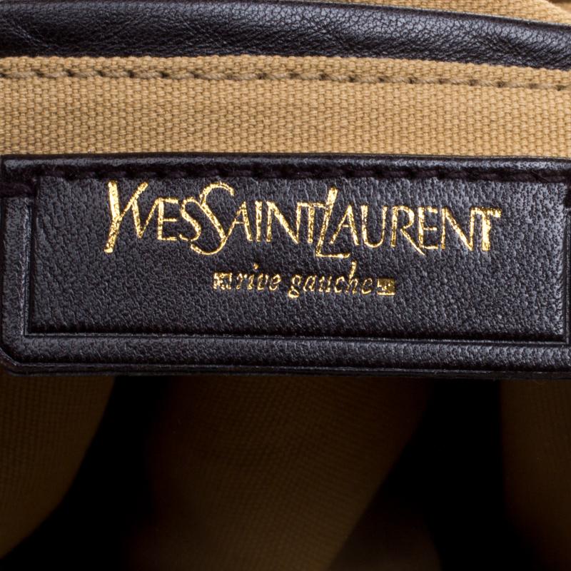 Yves Saint Laurent Metallic Gold Leather Besace Shoulder Bag 3