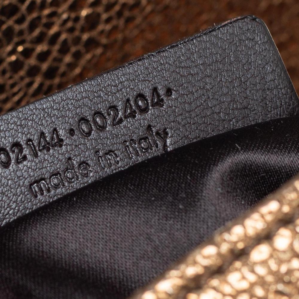 Yves Saint Laurent Metallic Gold Textured Leather Emma Chain Bag 1