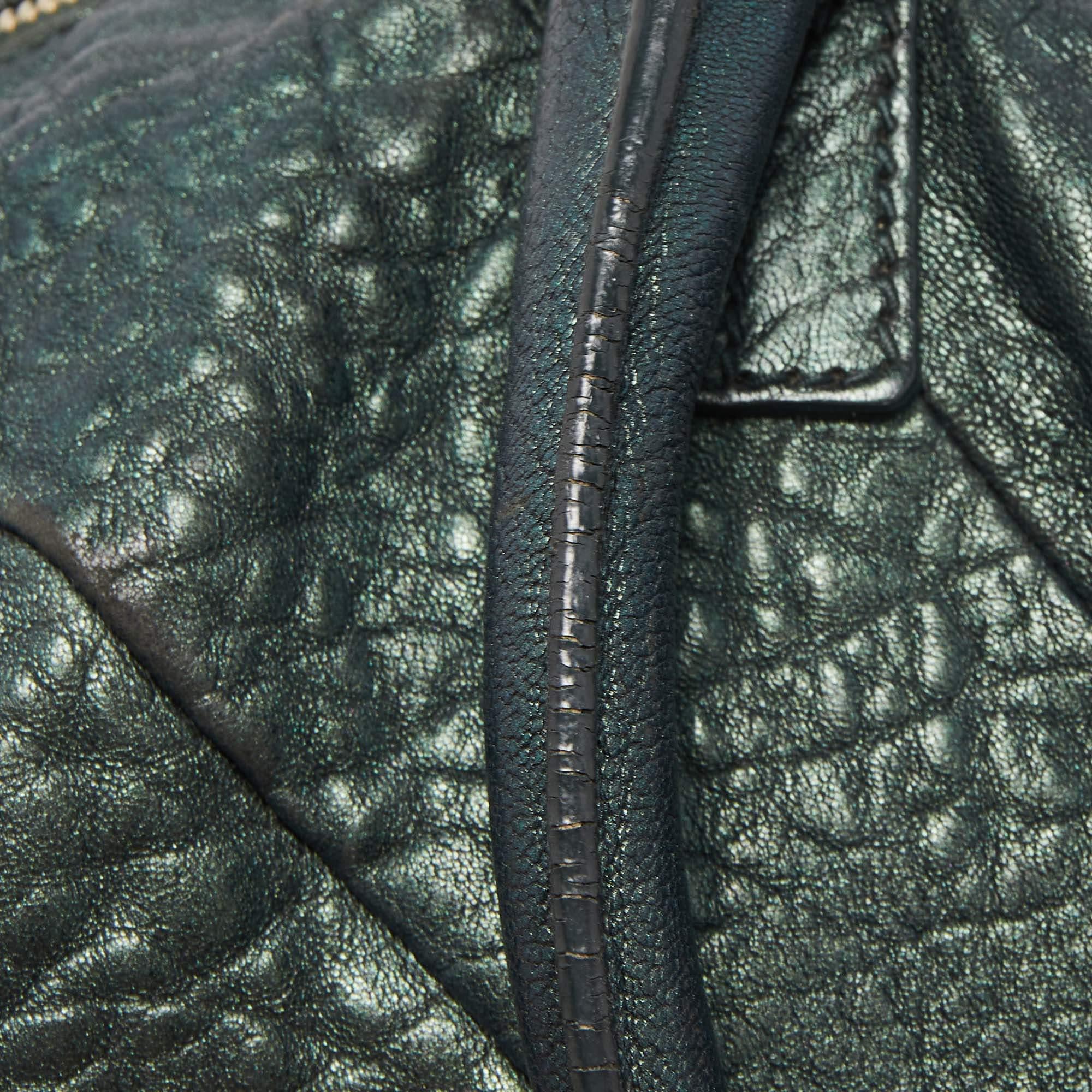 Yves Saint Laurent Metallic Green Leather Medium Easy Y Bag 6