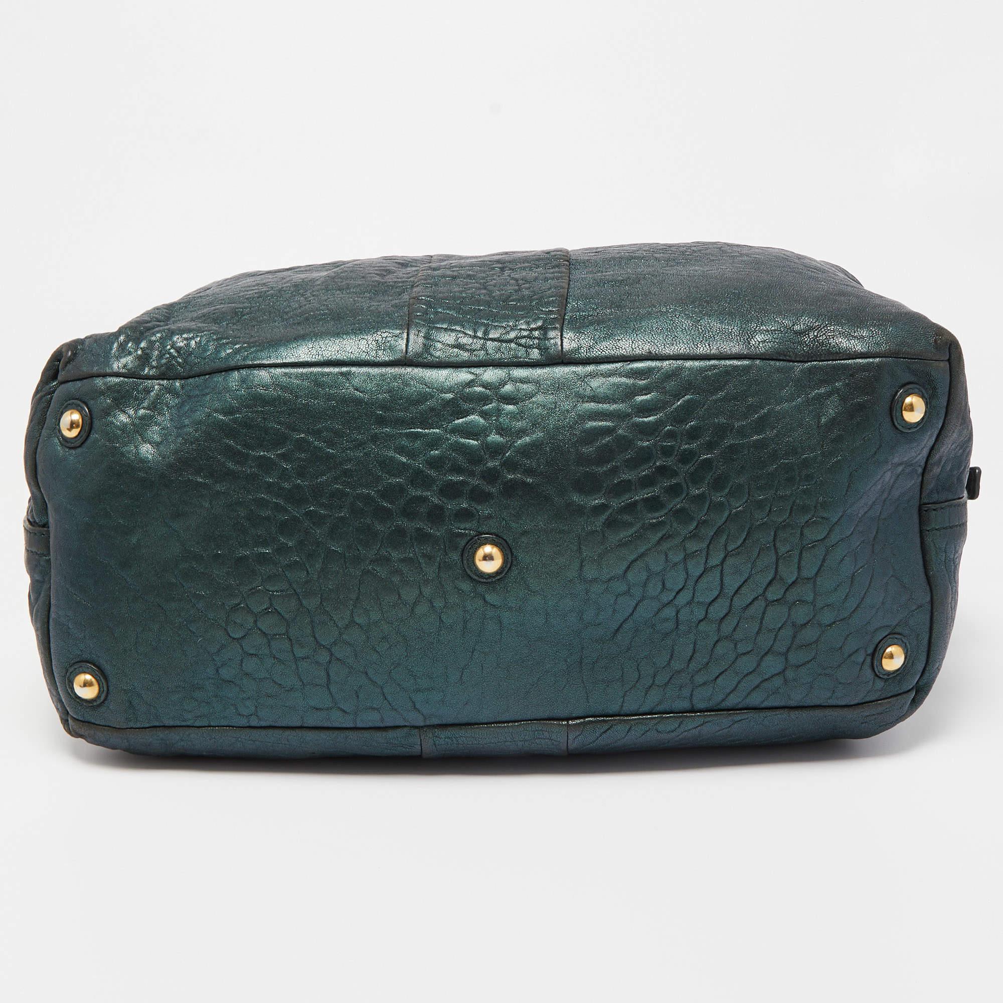 Yves Saint Laurent Metallic Green Leather Medium Easy Y Bag 10