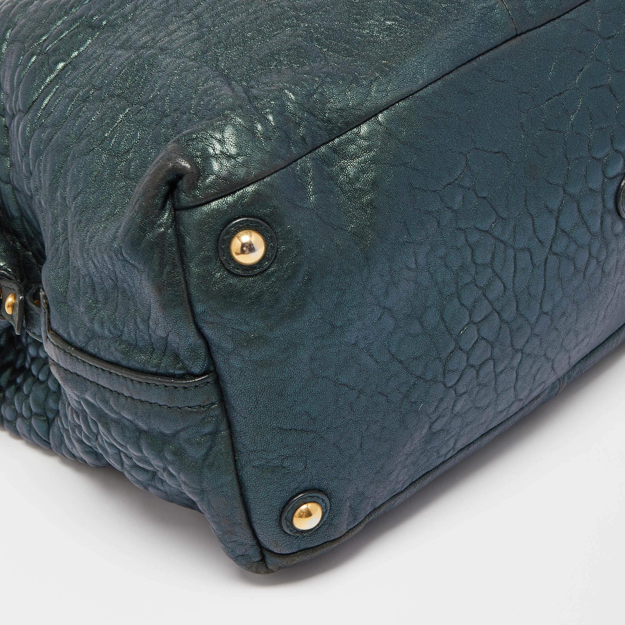 Yves Saint Laurent Metallic Green Leather Medium Easy Y Bag 11