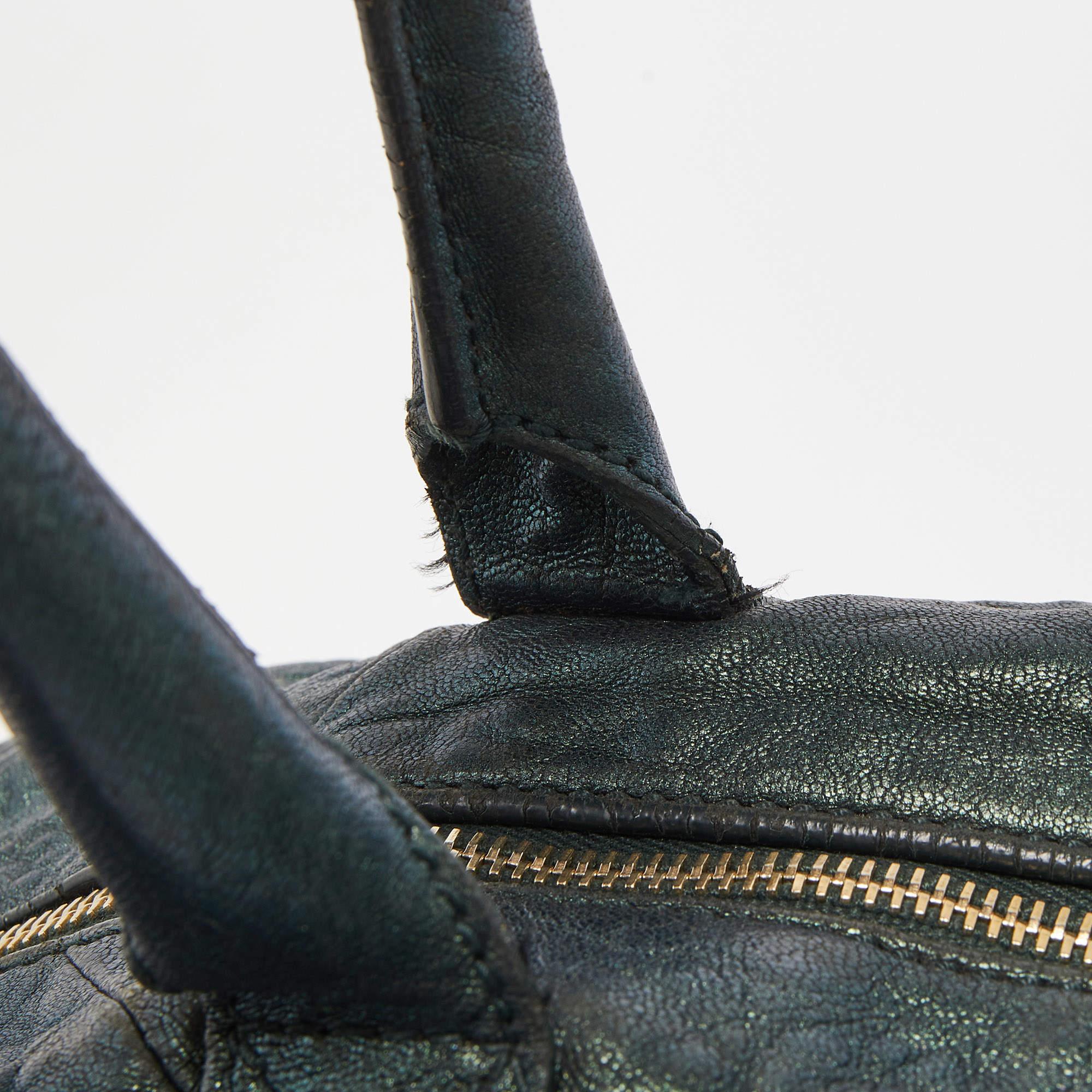 Yves Saint Laurent Metallic Green Leather Medium Easy Y Bag 12