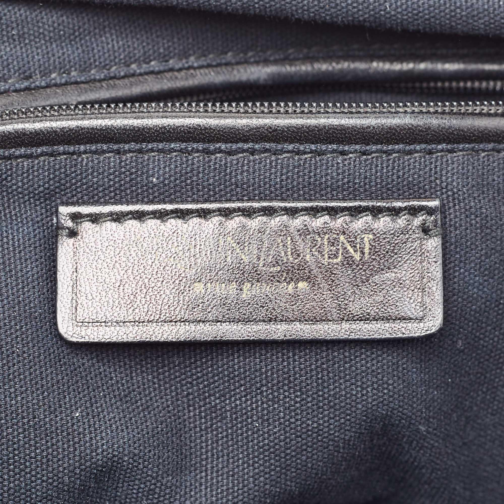 Yves Saint Laurent Metallic Green Leather Medium Easy Y Bag For Sale 12
