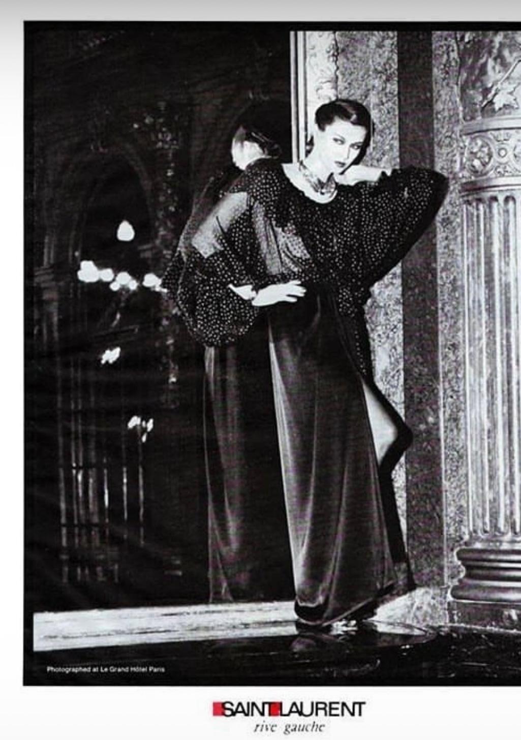 Camicetta da sera Yves Saint Laurent Metallic Dot Dot in vendita 6