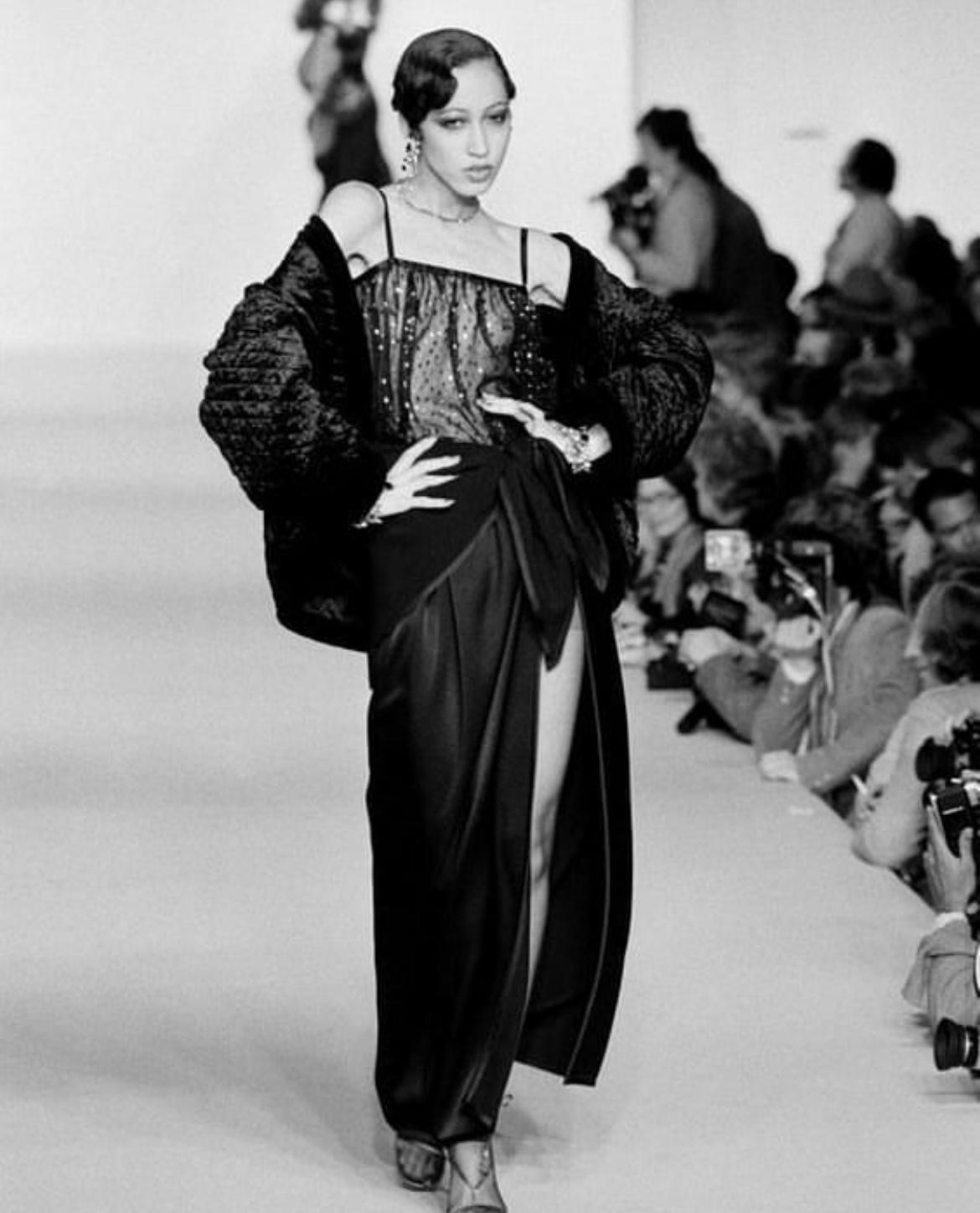 Camicetta da sera Yves Saint Laurent Metallic Dot Dot in vendita 4