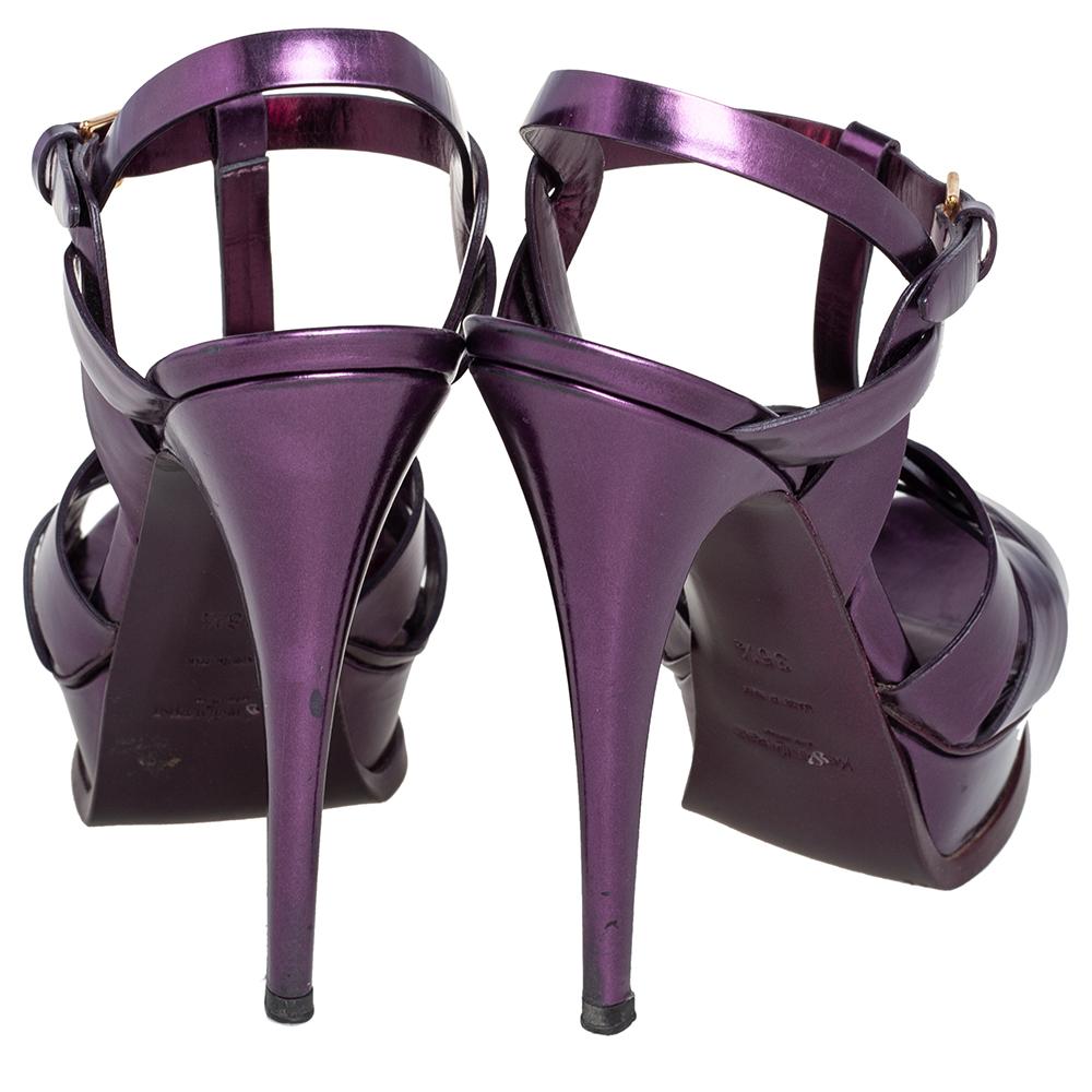 metallic purple sandals