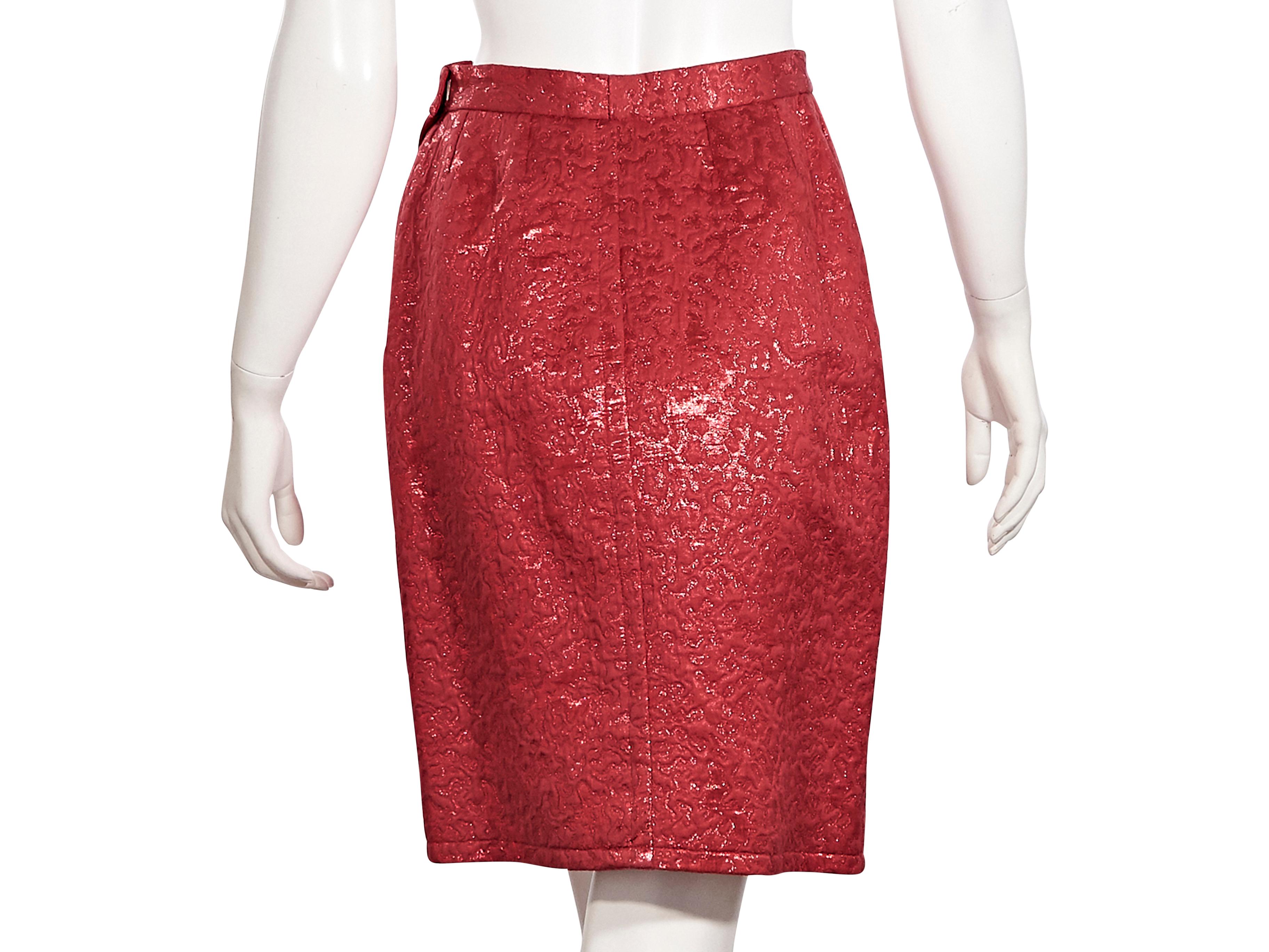 saint laurent skirt red